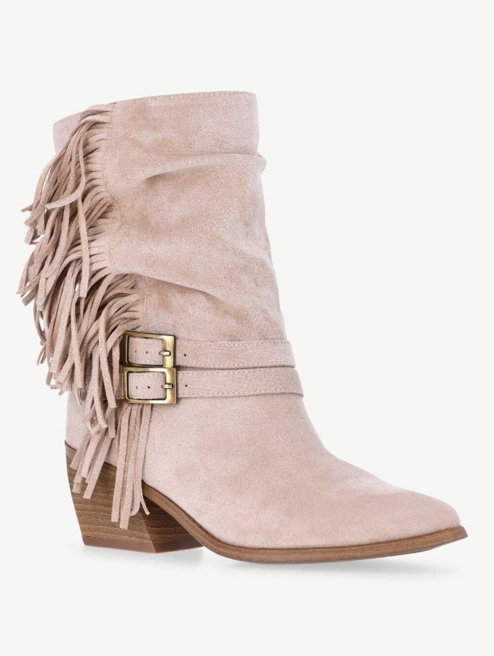 Madden NYC Women's Faux Suede Fringe Boots